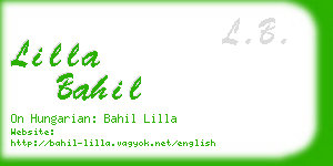 lilla bahil business card